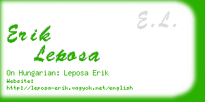 erik leposa business card